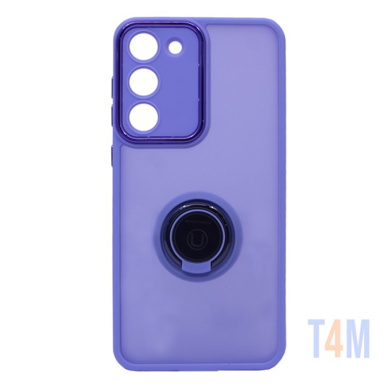 Capa com Anel de Suporte para Samsung Galaxy S23 Plus Roxo Fumado